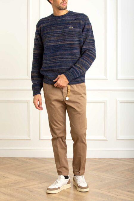 LACOSTE-MAGLIA FANTASIA  UOMO-LCAH5221 BLU 5