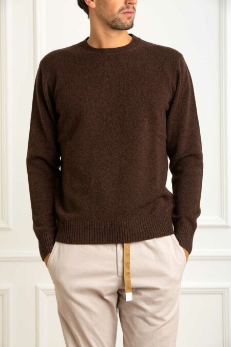 MAGAZZINO RICAMBI-MAGLIA GIROCOLLO UOMO-MAG91A25 MARRONE 52