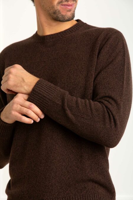 MAGAZZINO RICAMBI-MAGLIA GIROCOLLO UOMO-MAG91A25 MARRONE 52