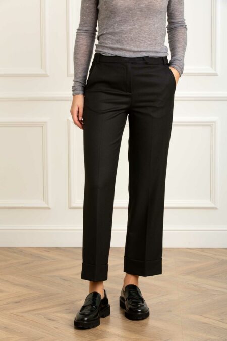 NAVIGLI 61-PANT. SAGLIA RISVOLTO-NVLEONT4420 NERO 44