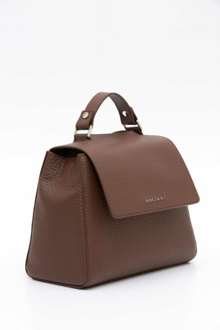ORCIANI-BORSA SVEVA SOFT PICCOLA A MANO IN PELLE CON TRACOLLA-ORB01999SOFA25 CAFFE TU