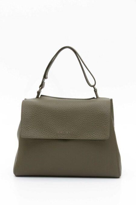 ORCIANI-BORSA SVEVA SOFT MEDIA A SPALLA IN PELLE CON TRACOLLA-ORBT2006SOFA25 BOSCO TU