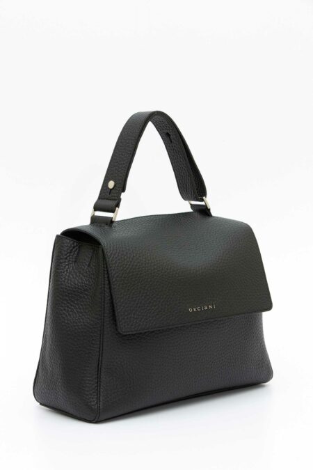 ORCIANI-BORSA SVEVA SOFT MEDIA A SPALLA IN PELLE CON TRACOLLA-ORBT2006SOFA25 NERO TU