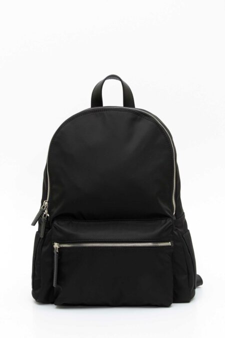ORCIANI-ZAINO LAIO DAVIS IN NYLON RICICLATO E PELLE-ORP00711DVS NERO TU