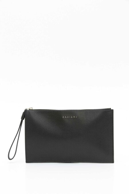 ORCIANI-BUSTA GRANDE MICRON IN PELLE CON POLSIERA-ORSU0119MIC NERO TU