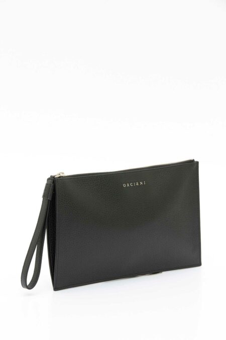 ORCIANI-BUSTA GRANDE MICRON IN PELLE CON POLSIERA-ORSU0119MIC NERO TU