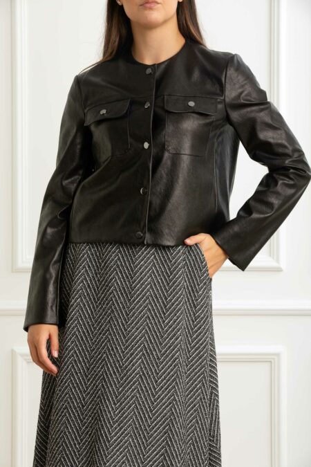 PENNY BLACK-GIACCA IN ECOPELLE-PBITALICA NERO 46