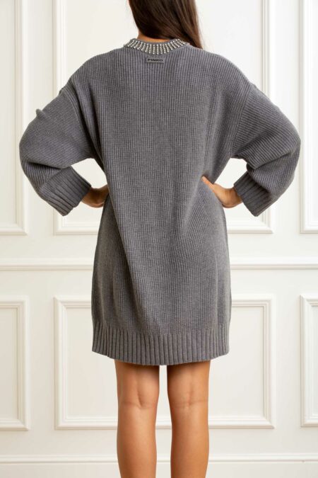 PINKO-ABITO BLEND WS STRASS-PKASK GRIGIO XS