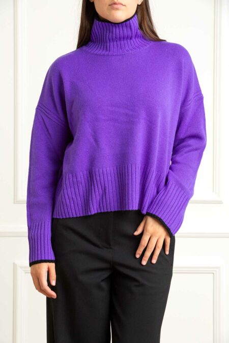 PINKO-MAGLIA LANA MERINOS-PKFALKLAND LAVANDA XS