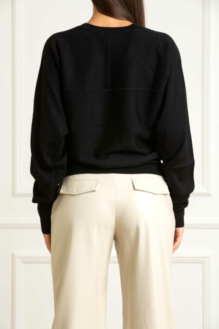 PINKO-MAGLIA LANA LOGO-PKLANZAROTE NERO XS