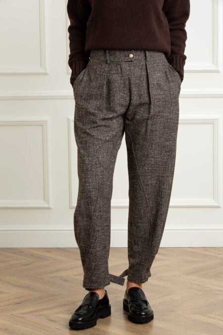 PINKO-PANTALONE FLANELLA-PKPASSIFLORA NERO 42