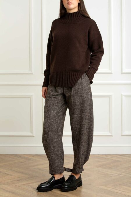 PINKO-PANTALONE FLANELLA-PKPASSIFLORA NERO 42