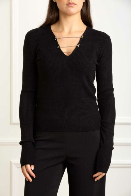 PATRIZIA PEPE-MAGLIA-PP2K0331K7S0 NERO 2