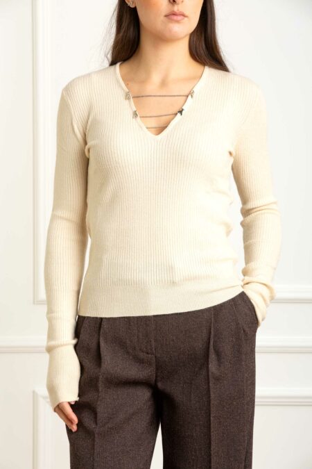 PATRIZIA PEPE-MAGLIA-PP2K0331K7S0 WHITE 2