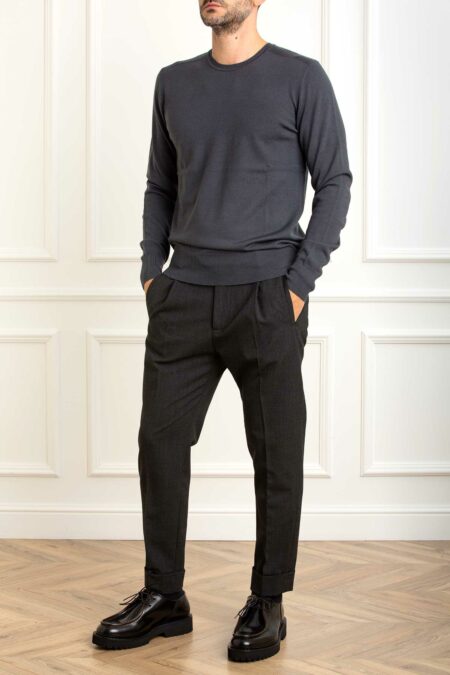 PATRIZIA PEPE-MAGLIA UOMO-PP5K0166K124A25 GRAY XL