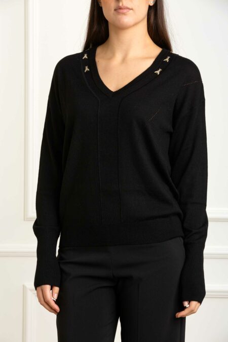 PATRIZIA PEPE-MAGLIA-PP8K0331KM36 NERO 2