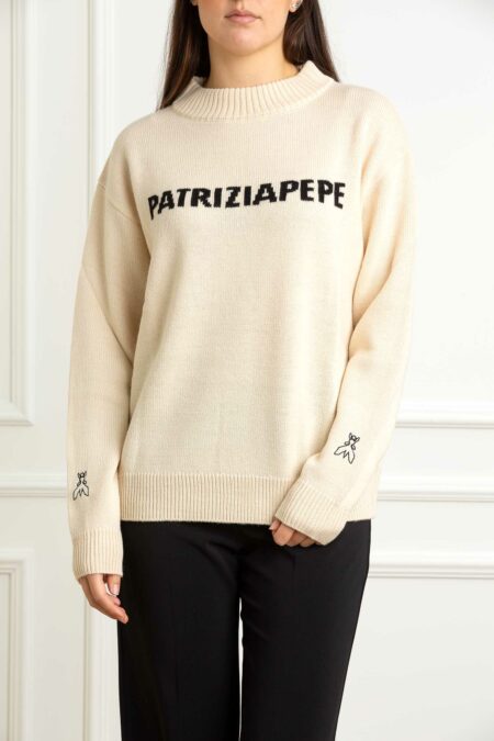 PATRIZIA PEPE-MAGLIA-PP8K0335K282 NATURAL 2