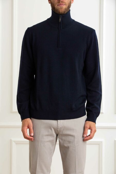 YOU GET IT-MAGLIA LUPETTO M/ZIP-PRE9166 BLU XXL