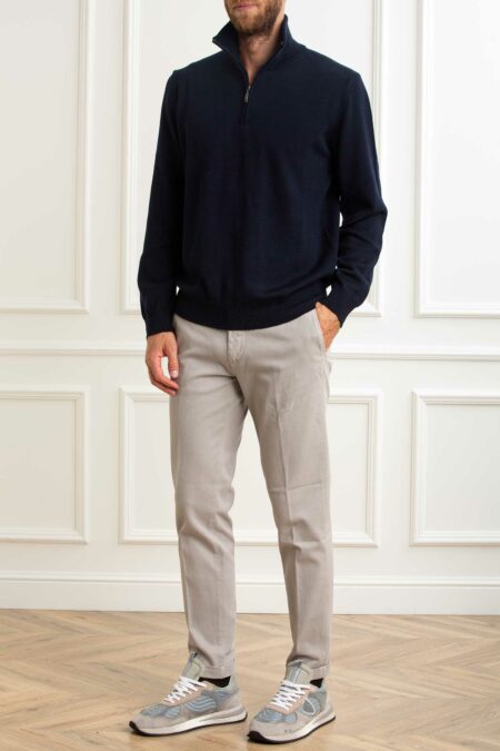 YOU GET IT-MAGLIA LUPETTO M/ZIP-PRE9166 BLU XXL