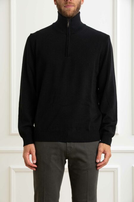 YOU GET IT-MAGLIA LUPETTO M/ZIP-PRE9166 NERO XL