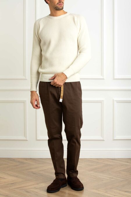 CUSTOMER LOVERS-MAGLIA GIROCOLLO ML COSTA INGLESE-PRI68109 PANNA XL