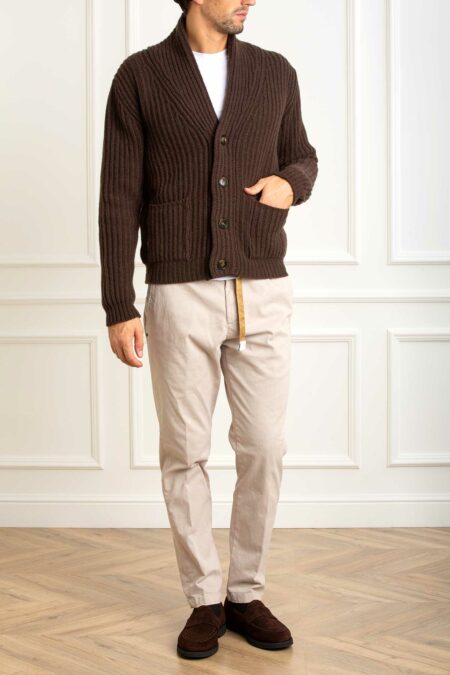 CUSTOMER LOVERS-CARDIGAN C/SCIALLE LAMBS-PRI68118 MORO XL