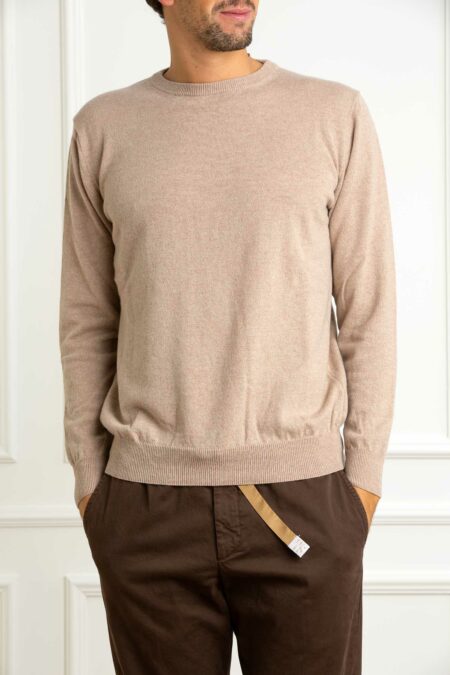 CUSTOMER LOVERS-MAGLIA GIROC.ML BASIC F12 CASHMERE-PRI68150 BEIGE XXL