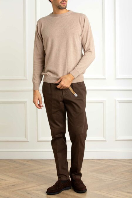 CUSTOMER LOVERS-MAGLIA GIROC.ML BASIC F12 CASHMERE-PRI68150 BEIGE XXL