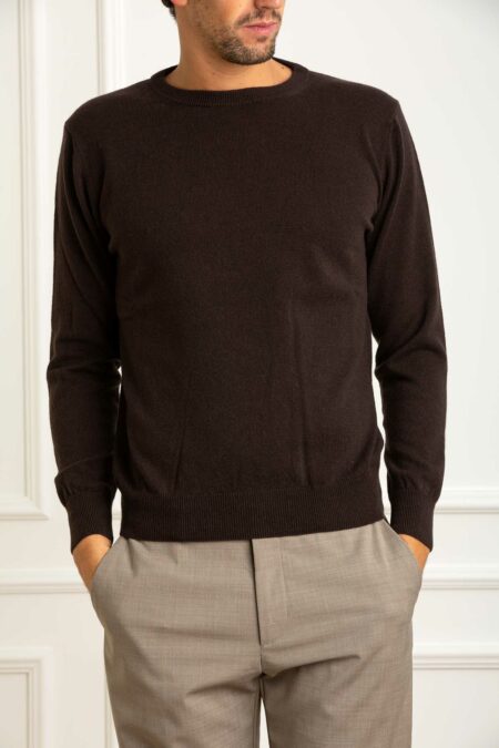 CUSTOMER LOVERS-MAGLIA GIROC.ML BASIC F12 CASHMERE-PRI68150 MORO XXL