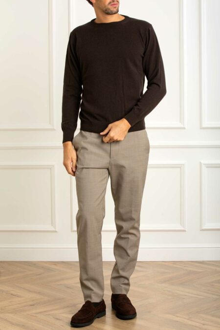 CUSTOMER LOVERS-MAGLIA GIROC.ML BASIC F12 CASHMERE-PRI68150 MORO XXL