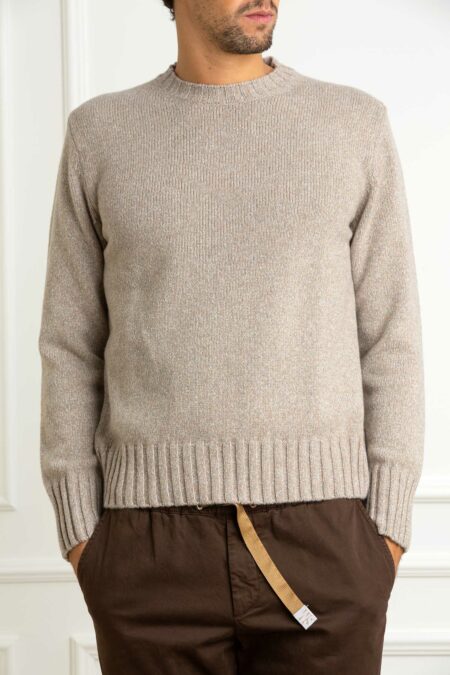 CUSTOMER LOVERS-MAGLIA GIROC.CASHMERE 4FILI-PRI68176 BEIGE XL