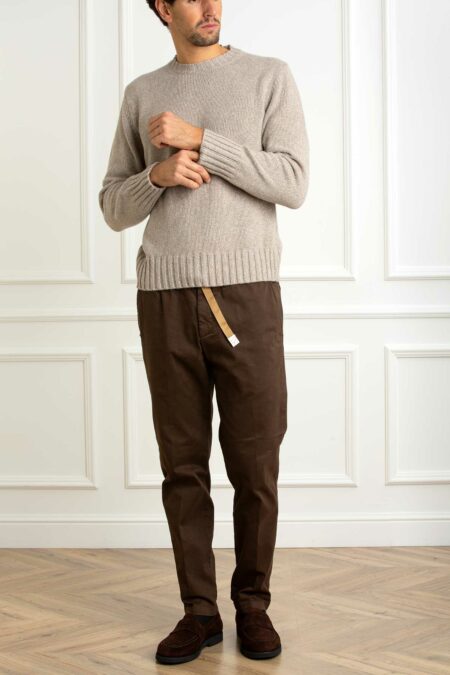 CUSTOMER LOVERS-MAGLIA GIROC.CASHMERE 4FILI-PRI68176 BEIGE XL