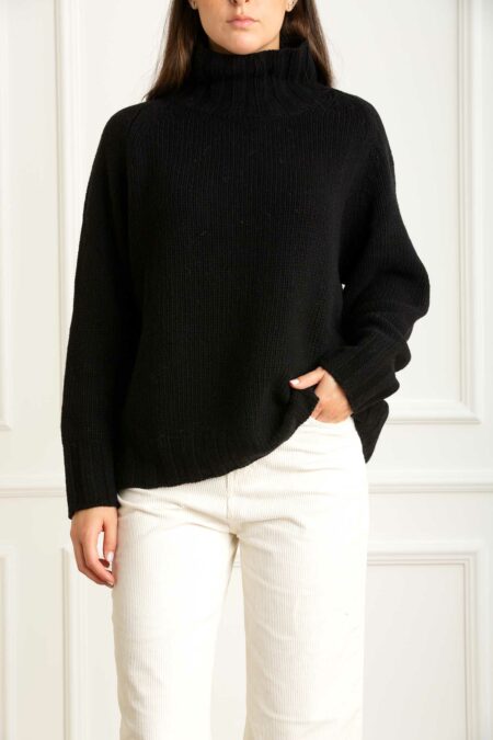 MATHILDE-MAGLIA OVER RAGLAN UNITO-PRI84111 NERO 44