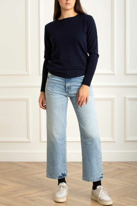 MATHILDE-MAGLIA GIROCOLLO SLIM CASHMERE-PRI84140 BLU 46