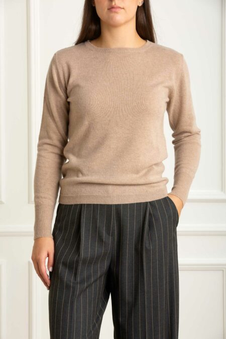 MATHILDE-MAGLIA GIROCOLLO SLIM CASHMERE-PRI84140 TORTORA 44