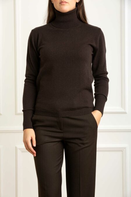MATHILDE-DOLCEVITA SLIM CASHMERE-PRI84142 MARRONE 46