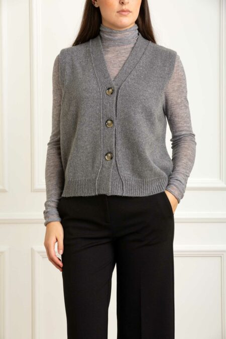 MATHILDE-GILE' DONNA CASHMERE-PRI84195 GRIGIOMED 44