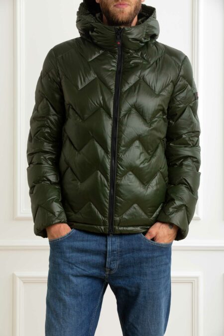 PEUTEREY-PIUMINO CON TRAPUNTA CHEVRON-PYHONOVALKS04 VERDE XL