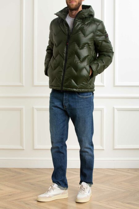 PEUTEREY-PIUMINO CON TRAPUNTA CHEVRON-PYHONOVALKS04 VERDE XL