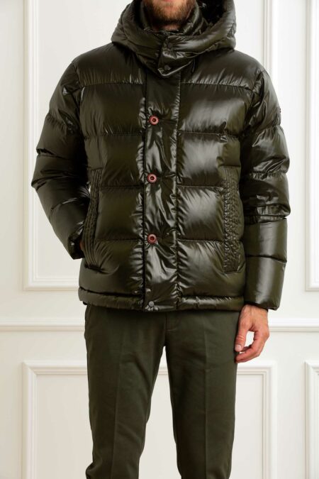 PEUTEREY-PIUMINO CANGIANTE CON CAPPUCCIO-PYJEMIKSG VERDE L