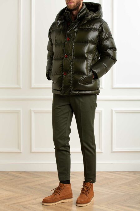 PEUTEREY-PIUMINO CANGIANTE CON CAPPUCCIO-PYJEMIKSG VERDE L