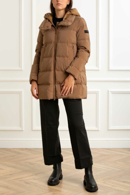 PEUTEREY-PIUMINO CON CAPP. IN CONTRASTO MATERIALE-PYUNIXMLBMATA25 MARRONE 46