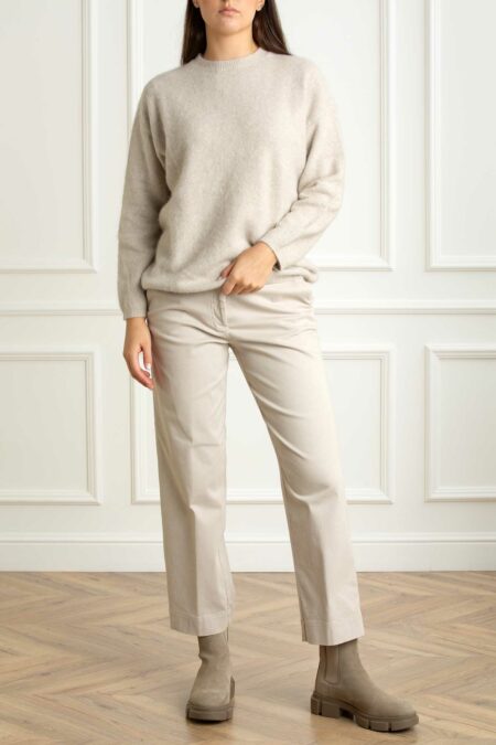 QUILISIA-MAGLIA GIRO BABY VOLPE-QUWA2572 BIANCO 44