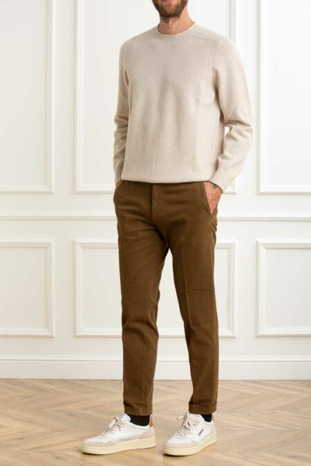 RE-HASH-PANTAL.MUCHA CHINOS C/RISVOLTO-RHP249JM2290 TABACCO 38