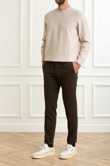 RE-HASH-PANTAL.MUCHA CHINOS C/RISVOLTO-RHP249JM2417 CIOCCOLATO 42