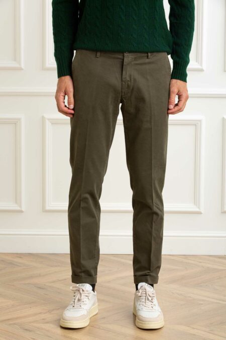 RE-HASH-PANTAL.MUCHA CHINOS C/RISVOLTO-RHP249JM7773 TORTORA 40