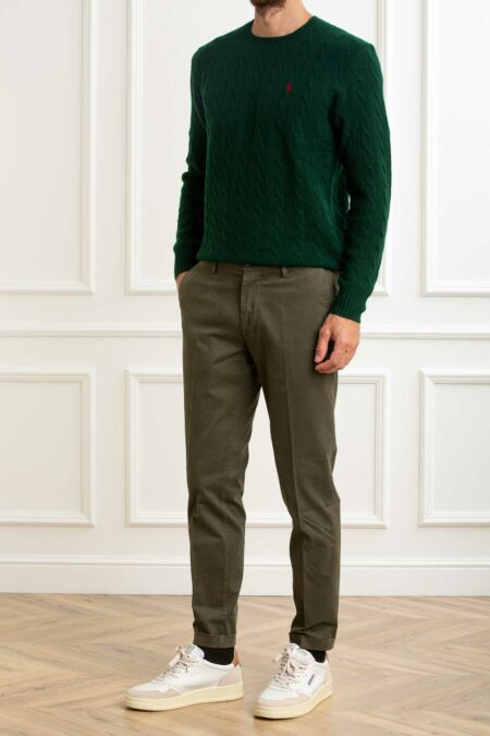 RE-HASH-PANTAL.MUCHA CHINOS C/RISVOLTO-RHP249JM7773 TORTORA 40