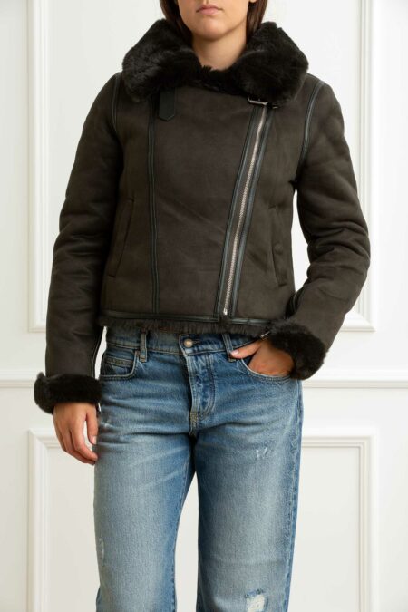 RINO PELLE-ECOMONTONE SLIM CORTO-RINBACIAA25 DEEPIRON 46