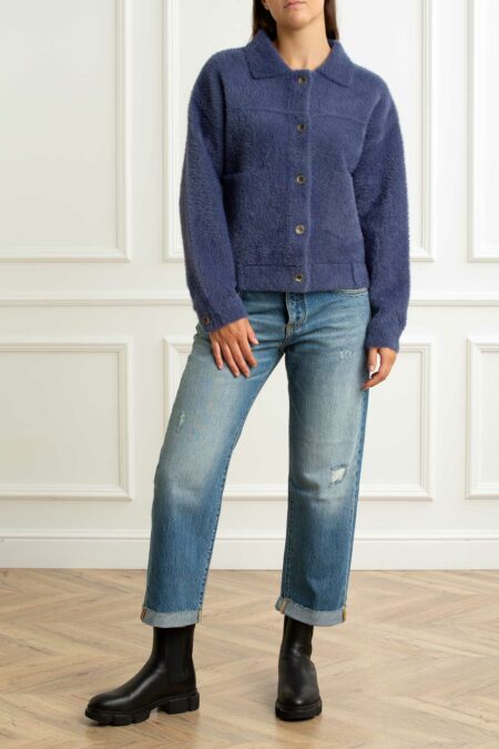 RINO PELLE-GIACCA CORTA SUPER SOFT-RINBUBBLY BLUE XS