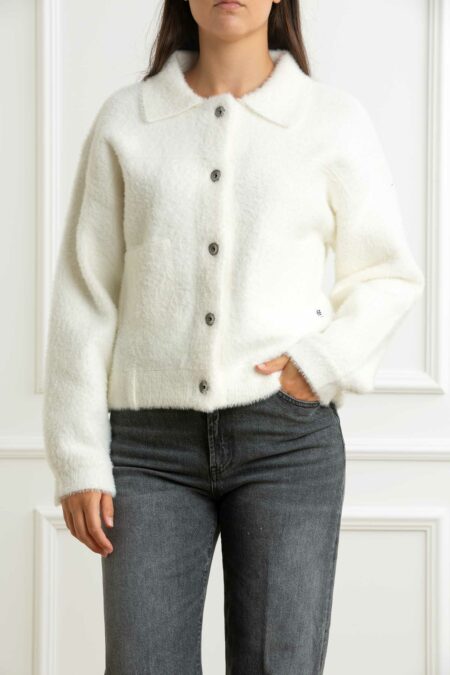 RINO PELLE-GIACCA CORTA SUPER SOFT-RINBUBBLY WHITE S